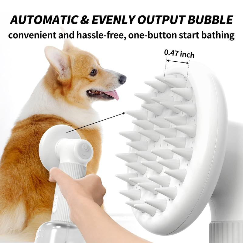 Transform Your Dog's Bath Time with the Uahpet Auto-Foaming Dog Bath Brush - Effortless Cleaning with Built-In Soap Dispenser
