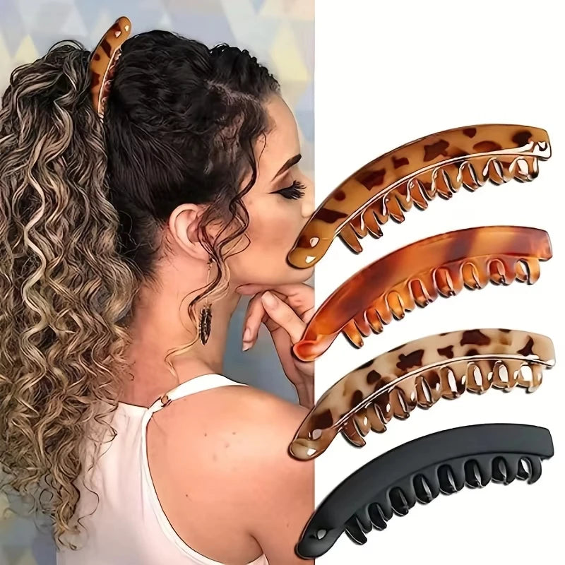 Elevate Your Style with Our 1/2PC Matte Fish Shaped Banana Hair Clip - Perfect Hair Accessories for Women!