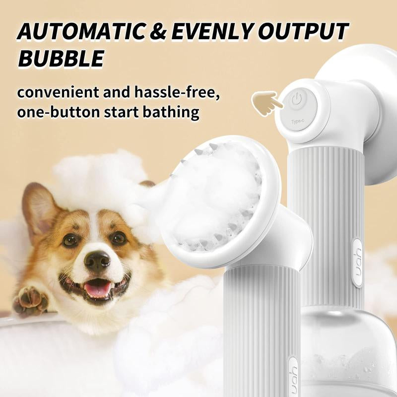 Transform Your Dog's Bath Time with the Uahpet Auto-Foaming Dog Bath Brush - Effortless Cleaning with Built-In Soap Dispenser