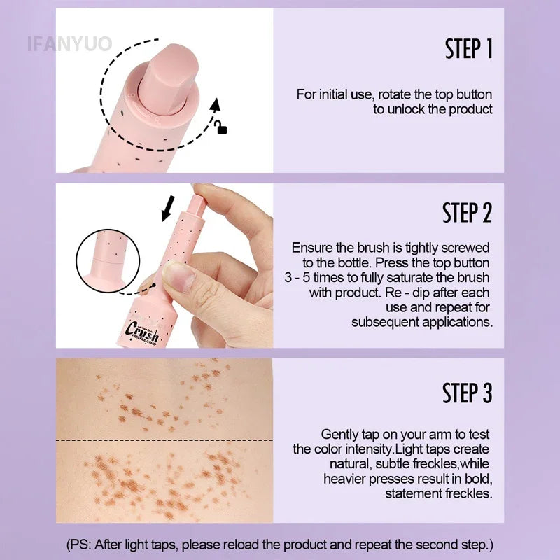 Achieve Flawless Freckles with Our Liquid Air Cushion Freckle Stamp Pen – Waterproof and Natural Simulation for Effortless Makeup Looks!