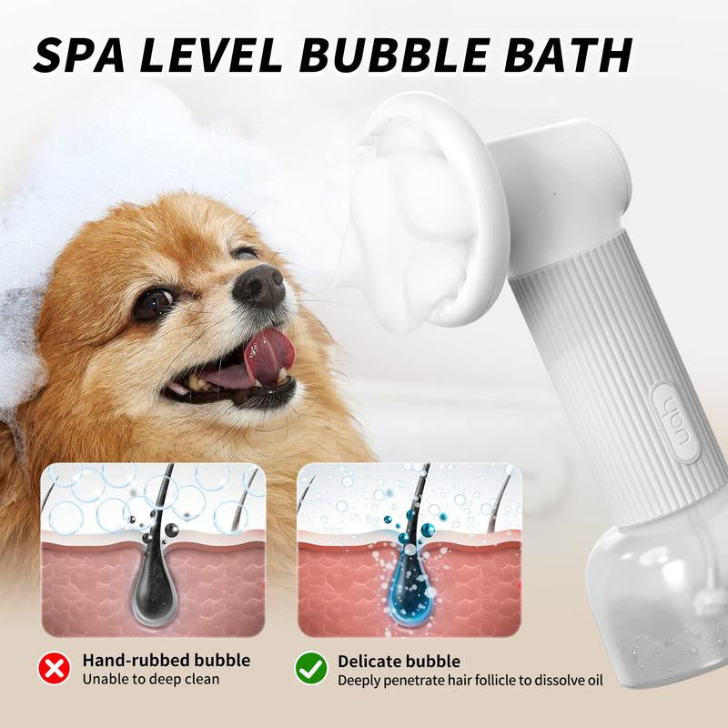Transform Your Dog's Bath Time with the Uahpet Auto-Foaming Dog Bath Brush - Effortless Cleaning with Built-In Soap Dispenser