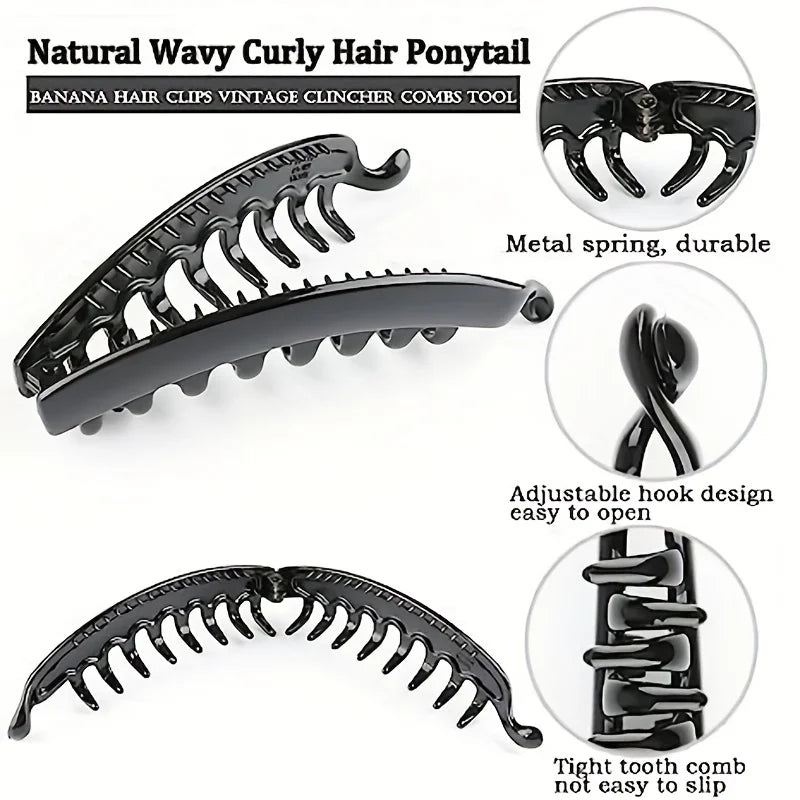 Elevate Your Style with Our 1/2PC Matte Fish Shaped Banana Hair Clip - Perfect Hair Accessories for Women!